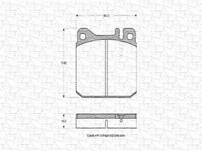 MAGNETI MARELLI 363702160107 -  Комплект тормозных колодок, дисковый тормоз